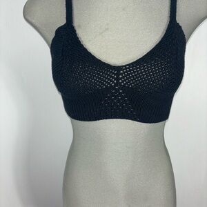 Free people intimate Black Crochet Bralette size S